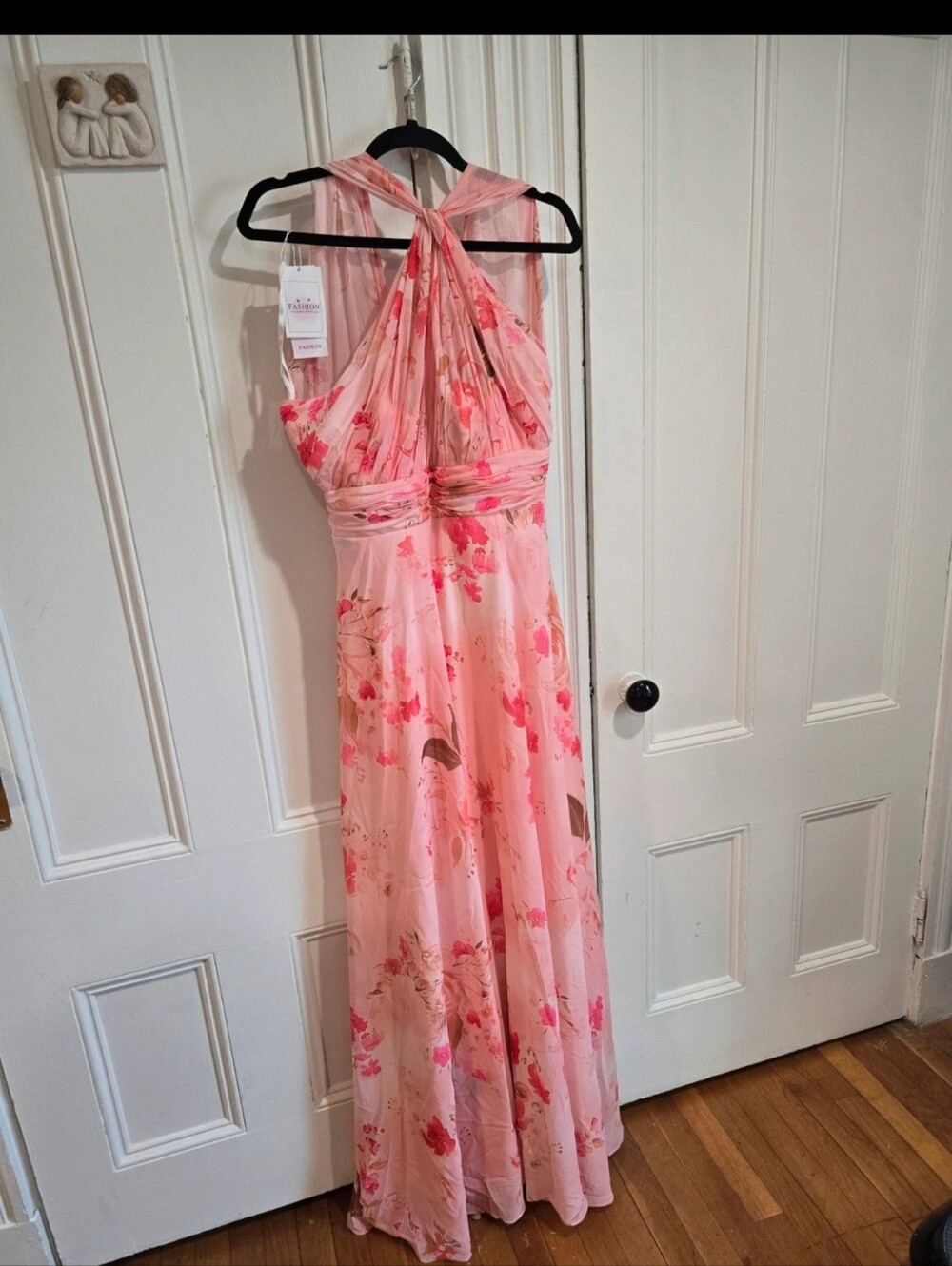 FASHION Floral Halter Maxi Dress in Pink Size 12 NWT